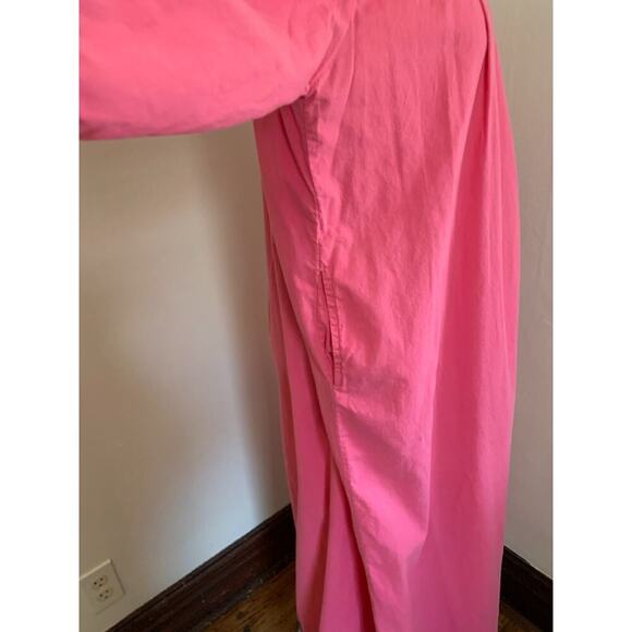 VTG 60 70 Maxi Dress Embellishments Pink Mumu House Dress Aztec Southwest Cotton - Picture 12 of 17